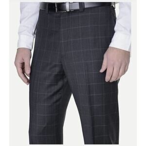 Ralph Lauren grey windowpane dress pants, slim fit